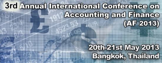 3rd Annual International Conference on Accounting and Finance